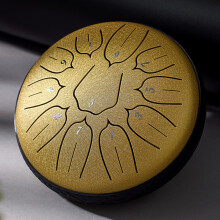 6 Inch 11-Tone Steel Tongue Drum D Key, Color Options, Hand Pan Instruments
