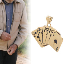 Titanstahl-Reißverschluss-Zieher in goldener Poker-Form für Kleidung & Taschen
