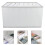 1Pc Foldable Wardrobe Clothes Container White PVC Storage Basket 2