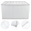 1Pc Foldable Wardrobe Clothes Container White PVC Storage Basket 3