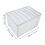 1Pc Foldable Wardrobe Clothes Container White PVC Storage Basket 5