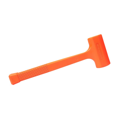 Shock Absorbing Rubber Hammer In Bright Orange For-1.5LB