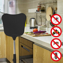 Mosquito and Fly Killing Plastic Fly Swatter Retractable Stainless Steel Rod, Suitable for Indoor and Outdoor Use (2 Pack)