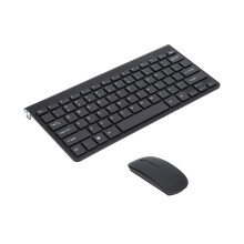 Wireless 2.4G Ultraslim Ergonomic Keyboard Mouse Combo Black