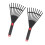 Set Of 2 Sturdy Plastic Rakes Ergonomic Handle Perfect-black 1