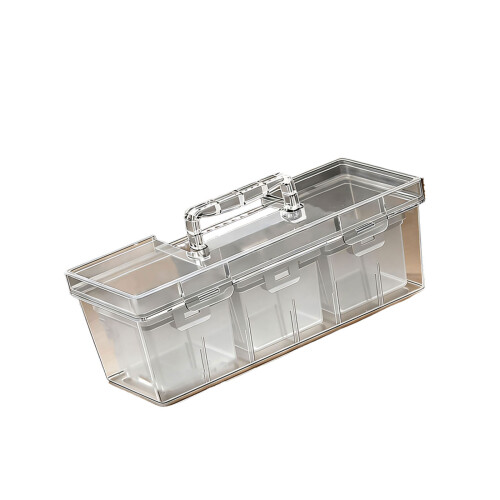 Plastic MultiCompartment Tool Box With-Comes with three sma