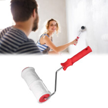7-Zoll Ziegel-Roller zum Streichen für Wanddekoration, Rot & Weiß