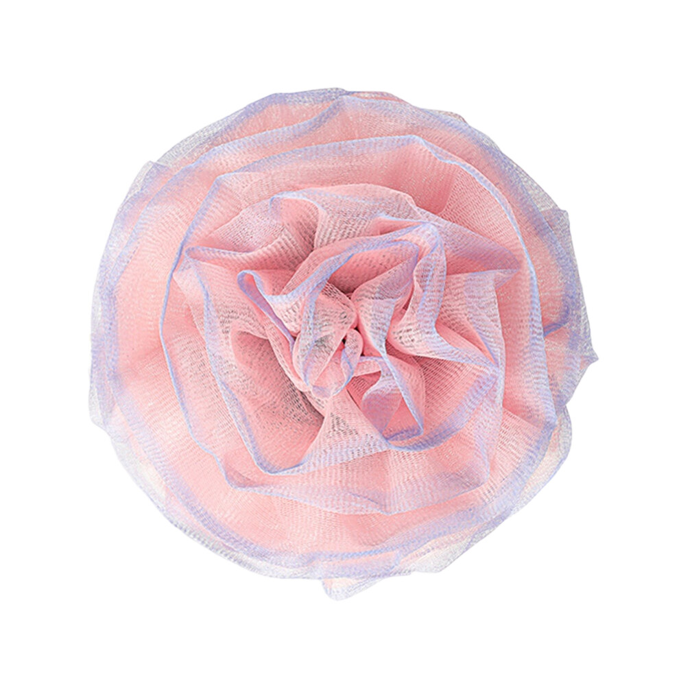 Powder Blue 30Cm Rose Bath Ball Creates Voluminously Bubbles