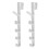 2Pcs ABS White Over Door Hanger Multi-Function Nail-Free Coat Hook 4