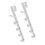 2Pcs ABS White Over Door Hanger Multi-Function Nail-Free Coat Hook 8