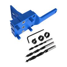 Complete Wood Boring Jigs Hole Locator Kit For-8Pcs Blue