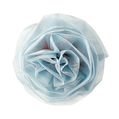 Large 30cm Rose Shape Bath Scrubber Ball for Luxurious-ice blue