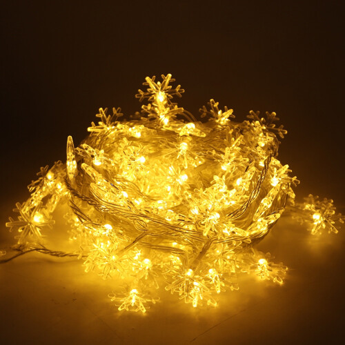 10m/32.8ft Unique Snowflake Shape 100LED LED String Light Decor Home Party Decoration 2