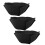 Conjunto de 3 Forros Semicirculares para Vasos de Flores, Cestos de Parede, Decoração Interna e Externa, Preto, 35 cm (14 polegadas) 4