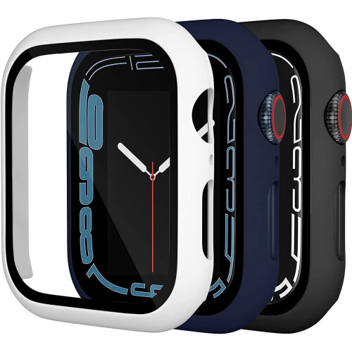 Συμβατή με θήκη XiHAMA για Apple Watch για SE/6/5/4 + Προστατευτικό οθόνης, λεπτό κάλυμμα