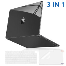 MacBook Air 13" cover (M4/M3/M2, A3240/A3113/A2681, 2022–2025) med Touch ID – Ultratyndt hårdt cover, tastaturcover og skærmbeskytter, krystal