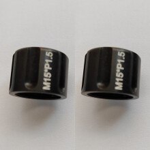piezas de tuercas para eje pasante de bicicleta 12 mm 15 mm P1.0 P1.5 P1.75 Tapa de eje de buje Accesorio para bicicleta 15 x 1.5 mm