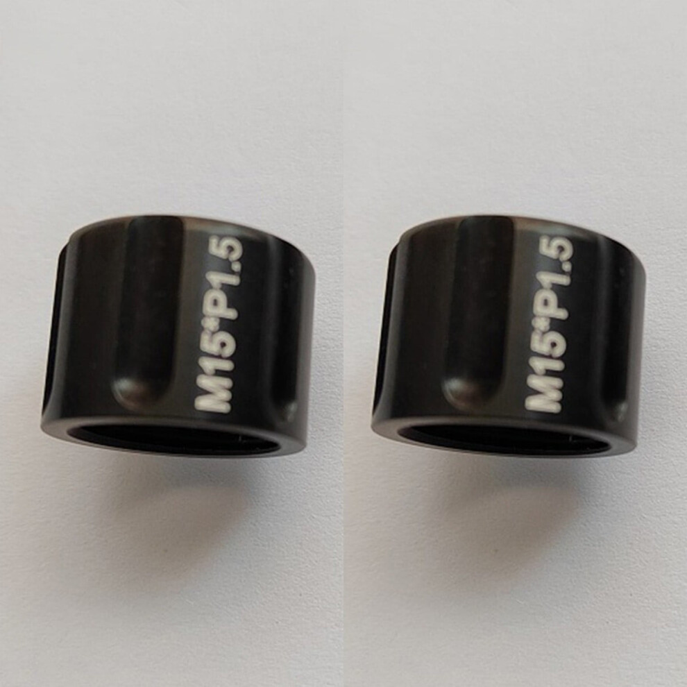 2Pcs Bike Thru Axle Nut 12Mm 15Mm P1.0 P1.5 P1.75 Hubs Axle Cap Bike Accessorie 15X1.5mm 9028731152110