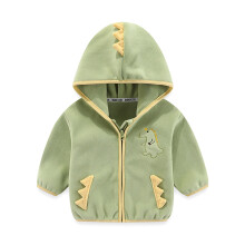 AWZXDE Kinder-Dinosaurier-Hoodie mit Reißverschlusstasche, Grün, 3-4 Jahre – Unisex-Pullover für drinnen und draußen