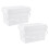 2Pz Secchiello Vernice PP Bianco Con Coperchio Manico Pratico Casa 11