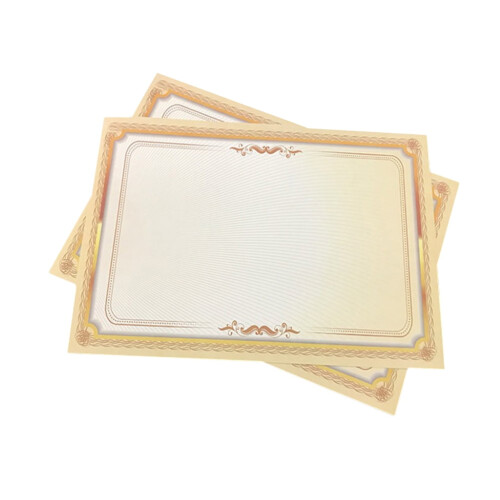 Certificate Paper Gold Border A4 20 Sheets