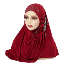 Women Flower Tassel Hijab Scarf Turban Head Hair Wrap Long Soft Shawl Scarves