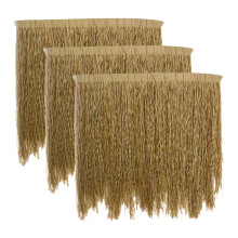 Artificial Grass Outdoor Rug Simulated Thatch Tile 3 Pcs