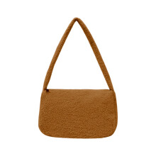 Damen-Schultertasche aus Polyester, braun, 26 x 17 x 10 cm
