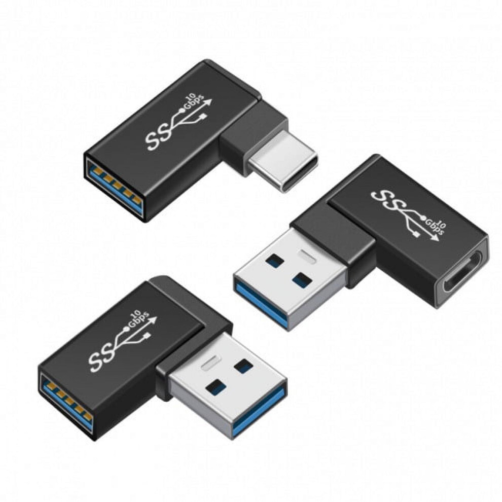 Cy 3Pcs/Lot Angled 90 Degree Usb 3.1 Type C Male Female To Usb3.0 Type A Female Otg Data 10Gbps Adapter 9028731081489