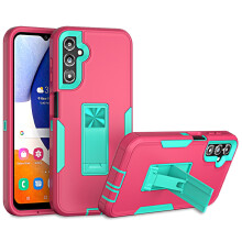 AggXpf hoesje compatibel met Samsung Galaxy A54 5G, robuust beschermend telefoonhoesje, zware valbescherming voor Galaxy A54 5G, roze en groen