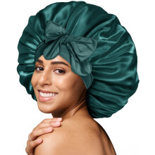 Gorro de seda para dormir para mujer, gorro de satén para dormir, gorro para el cabello, envoltura para todo tipo de cabello con banda ajustable,
