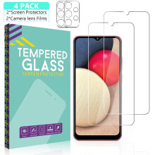 AggXpf2+2Pack9H Szkło hartowane do Galaxy A23 5G 6,6", z osłoną obiektywu aparatu i zestawem montażowym