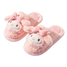 Pantoufles d'intérieur Anime Melody en peluche mignonne, avec semelle en caoutchouc, pour femmes, pointures 7,5 à 8.