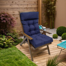 Coussins de chaise d'extérieur imperméables à dossier haut pour chaise Adirondack, pour terrasse ou jardin.