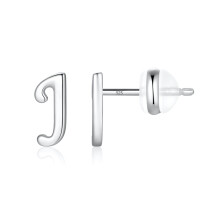 AUNOOL 925 Sterling Silver Initial Stud Earrings