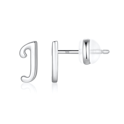 AUNOOL 925 Sterling Silver Initial Stud Earrings