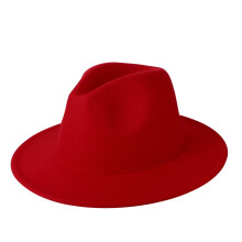 Fedora-Hüte mit breiter Krempe für Damen und Herren, klassischer Panama-Hut, verstellbarer Filzhut mit Hutband