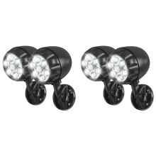 Battery Motion Sensor Light Outdoor Battery Operated Motion Lights Outdoor 6 LEDs - 6000K Auto Off 4Pack
