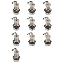 10X Beer Tap Faucet Shank with 8mm Barber Elbow, Chrome Plate Brass Shank G5/8