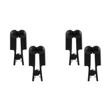 Ear Clip Electrode Rubber Black Compatible for Tens 7000 & Standard Tens Units, Reusable Ear Clip Accessory, 2 Pair
