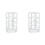 2 Espositore Girevole per Gioielli, Clip per Orecchini, Orecchini, Orecchini e Porta Collane. 1