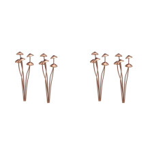 4X Metal Mushroom Garden Statue Stake,Flower Pot Decoration,Outdoor Statue Mushroom Ground Decoration for Garden