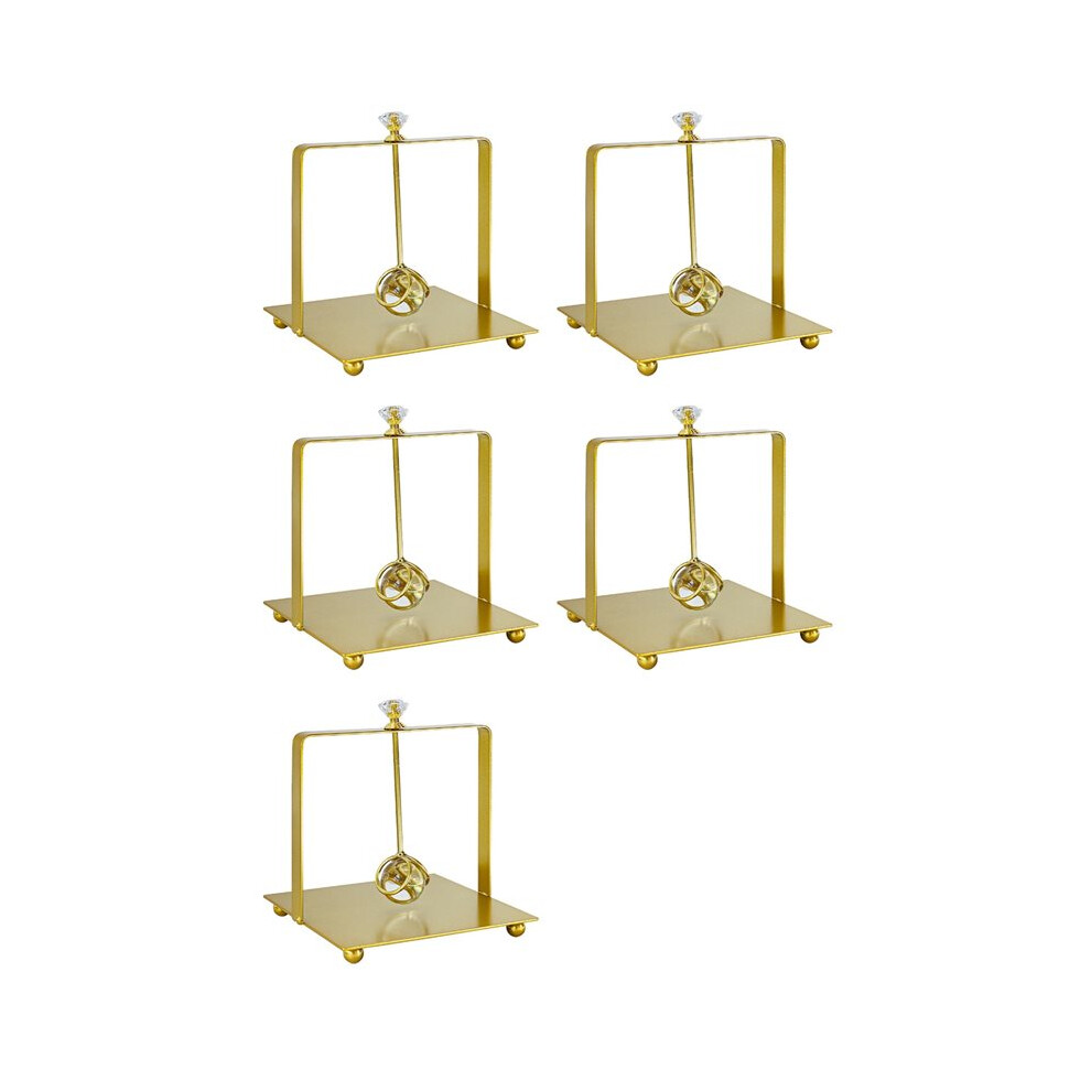 5X Napkin Holder Rack Organizer Tabletop Organization Metal Napkin Dispenser Tray For Cafe Dining Table Party Gold 4713359042763
