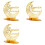 3Pcs Acrílico Eid Mubarak Decoração de Mesa, Ramadan Moon Night Light, Ramadan Mubarak Decoração, Estrela da Lua Ramadan 1