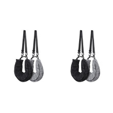4Pack Stoppbar Resekudde för Extra Bagage, Sammets Rese-Nackkudde med Justerbar Nackstorlek, Passar Om Resor