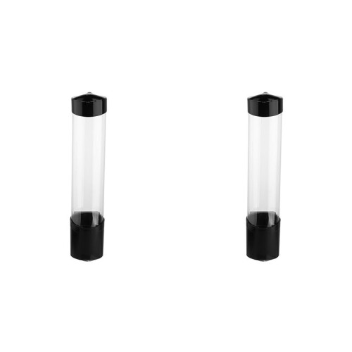 2X Disposable Cup Holder Wall Mounted ,Cup Dispenser, Paper or Plastic Cup Organizer Black