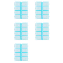 5X Plastic Rectangle 8 Compartments 7 Days Medicine Pill Box