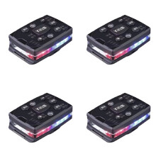 4X Luz de Ombro LED com Clipe de Ombro, Tipo Flash Vermelho e Azul, Orientação de Operação, Luz de Segurança, Pesca Ao Ar Livre