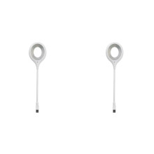 2X USB Reading Light Voice Control Lamp Voice Activated Lamp Voice Small Table Lamp for Home Learning and Office White
