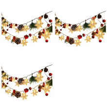 3X 20 Leds Snowflake String Fairy Lights Battery Powered Christmas Tree Holiday Garland New Year Bedroom Decoration B